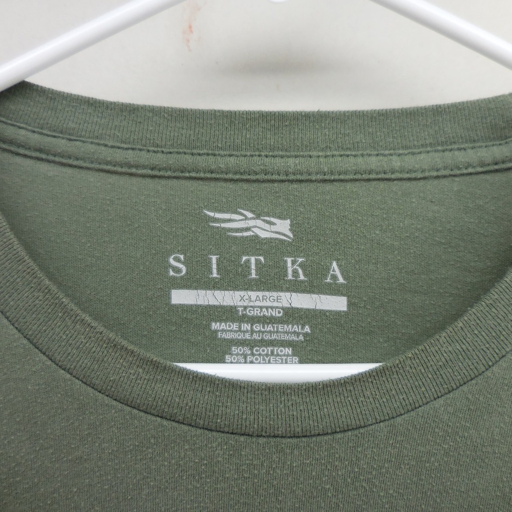 Sitka Gear Mens Graphic T-Shirt XL Olive Green Logo Short Sleeve Hunting Tee - Picture 4 of 4